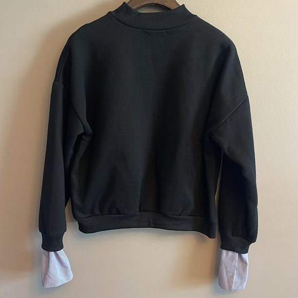 Heavyweight Stretch cotton sweatshirt with cuffs - sz S - Picture 5 of 9